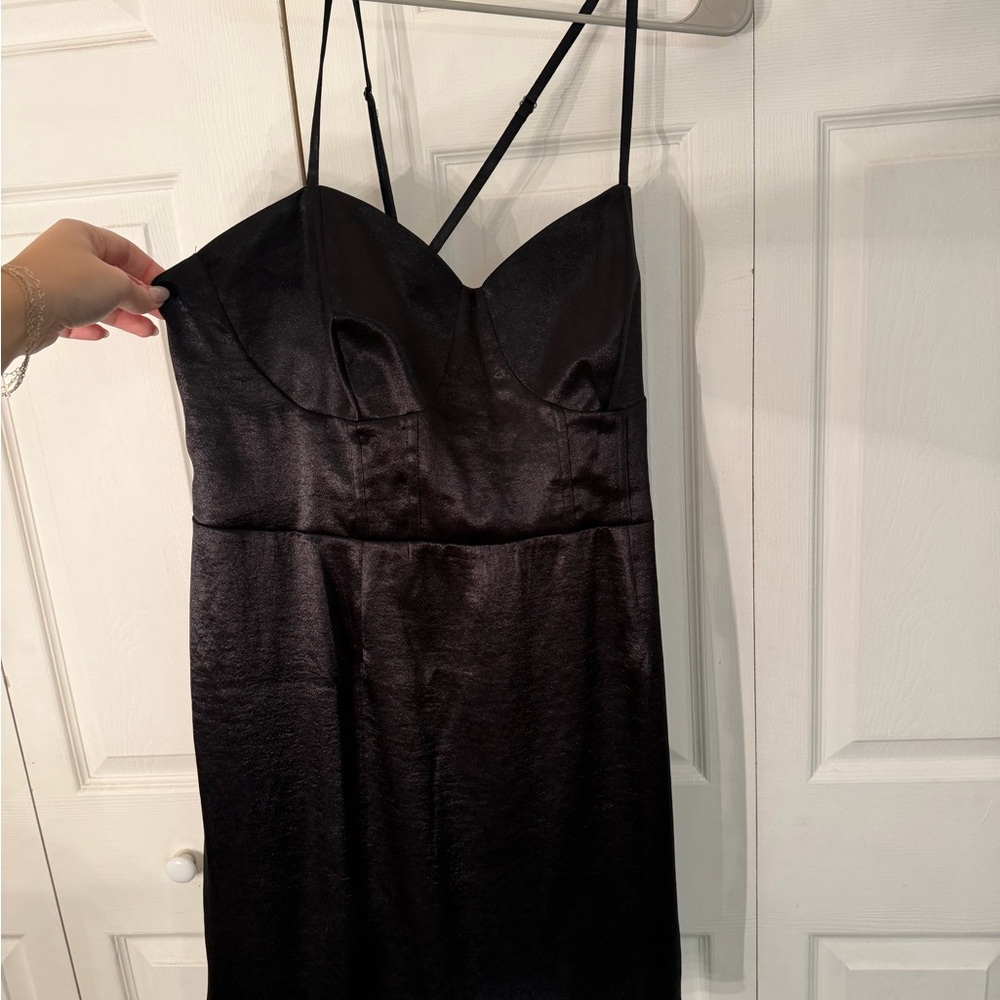 Wild Fable Black Satin Dress